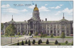 Wyoming Cheyenne State Capitol In Wonderful Wyoming 1952