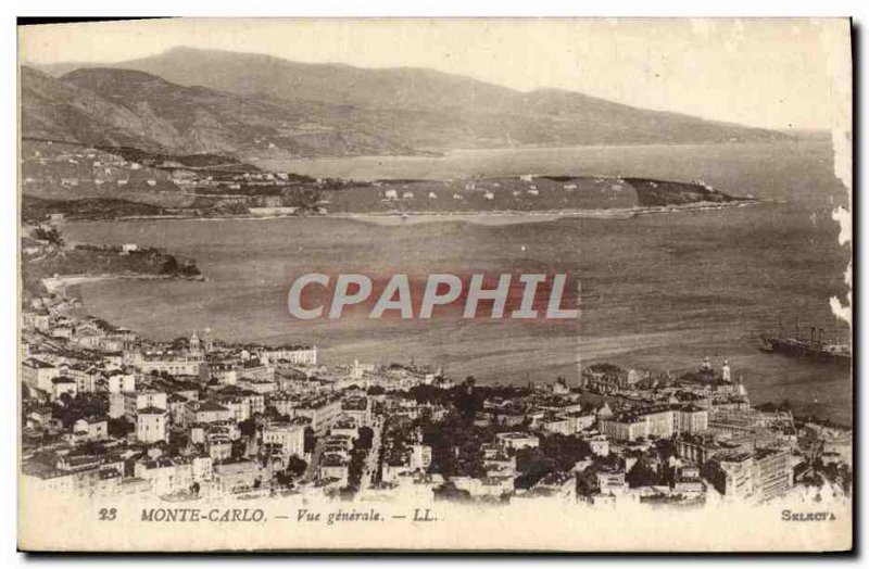 Old Postcard Monte Carlo Vue Generale