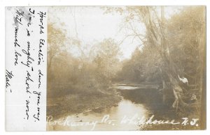 Rockaway River, Whitehouse, New Jersey, Real Photo RPPC, Mailed, Doane Cancel