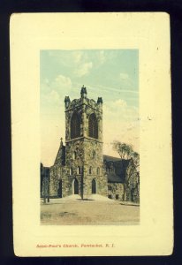 Pawtucket, Rhode Island/RI Postcard, Saint Paul's Church, 1910!