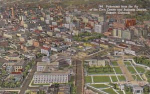 Colorado Denver Panorama From The Air Of The Civic Center And Business Distri...