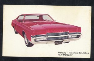 1970 MERCURY MARAUDER VINTAGE CAR DEALER ADVERTISING POSTCARD KEOKUK IOWA