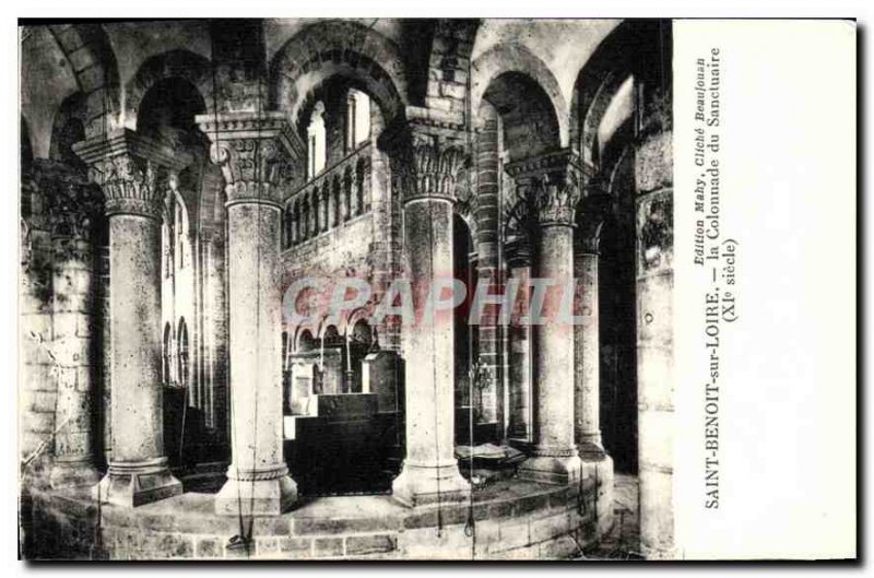 Postcard Old Saint Benoit sur Loire The Colonnade of the XI century sanctuary