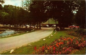 Camping and Swimming Harrion Park Owen Sound Canada Vintage Postcard A57