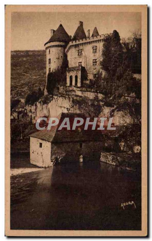 Cabrerets - Le Chateau and Mill - Old Postcard