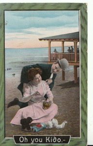 Couples Postcard - Romance - Seaside - Oh You Kido - Ref TZ10954