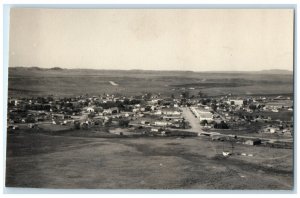 c1950's Bird's Eye View Of Ekalaka Carter Montana MT RPPC Photo Vintage Postcard