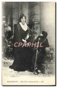 Old Postcard Marseille Mireille Table Cot Beggar Woman