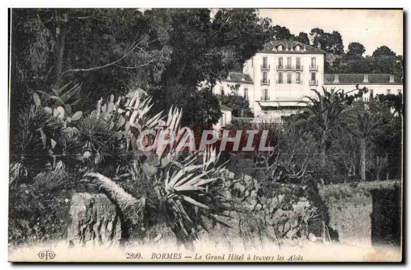 Bormes - Le Grand Hotel - Old Postcard