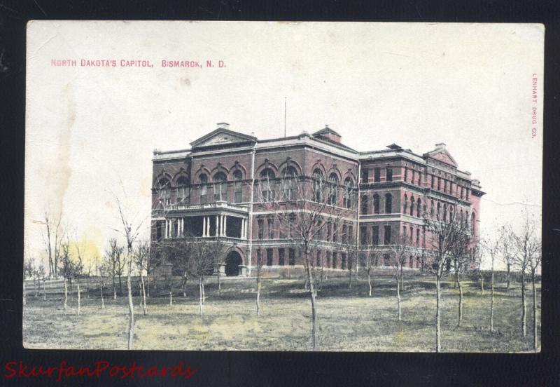 BISMARCK NORTH DAKOTA STATE CAPITOL BUILDING ANTIQUE VINTAGE POSTCARD N.D.