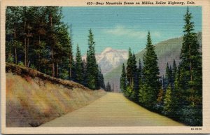 Vtg 1930's View of Bear Mountain on Million Dollar Highway Coloroado CO Postcard