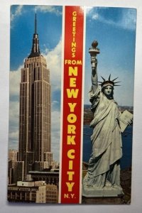 Vintage Postcard Greetings from New York City, NY K1