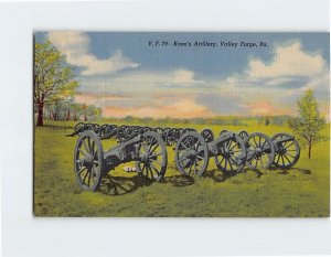 Postcard Knox's Artillery, Valley Forge, Pennsylvania