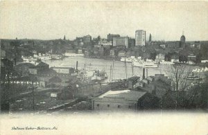 Baltimore Maryland Harbor Boats 1907 Postcard Jordan 21-732