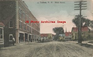 NH, Lisbon, New Hampshire, Main Street, 1908 PM, Leighton No 174