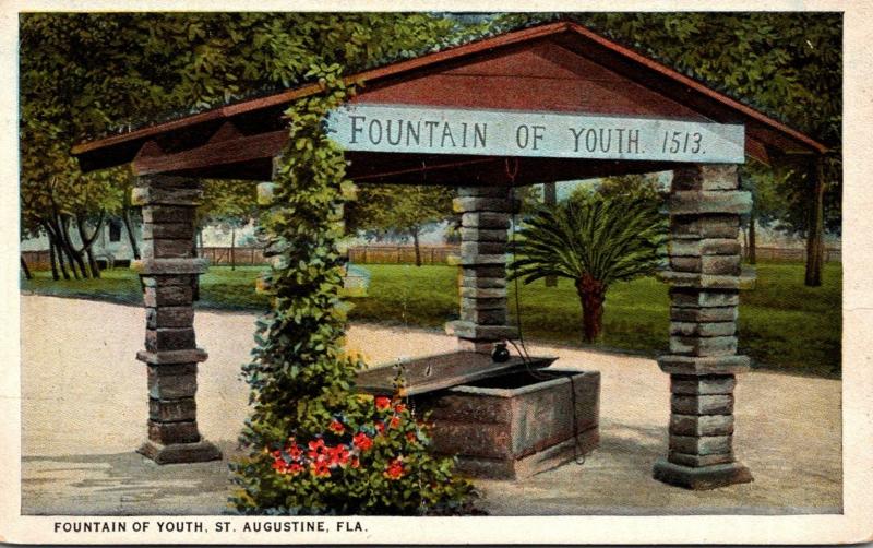 Florida St Augustine Fountain Of Youth 1916 Curteich