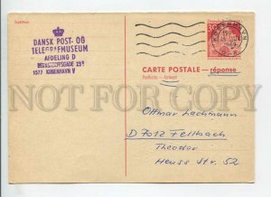 449658 GERMANY 1969 year real posted to Denmark POSTAL stationery postcard