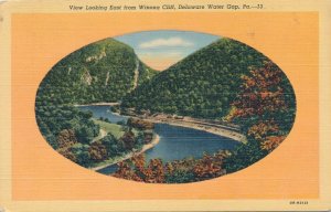 Delaware Water Gap PA Pennsylvania View Looking East from Winona Cliff pm 1941