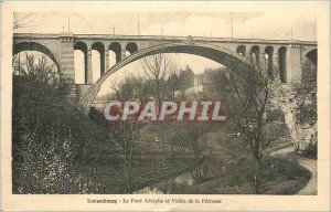 Old Postcard Luxembourg Adolphe Bridge and the valley of the Petrusse