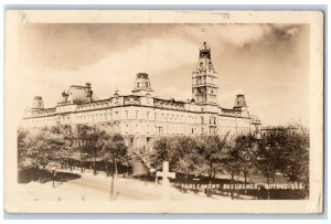 1942 Parliament Building Quebec Canada RPPC Photo Posted Postcard