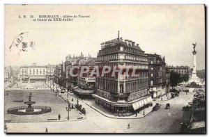 Bordeaux - Allee de Tourny and Cours du XXX Juillet - Old Postcard