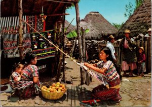 Weaver from Santiago Atitlan and Native from Solola Guatemala Postcard PC225