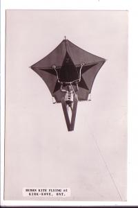 Human Kite Flying at Kirk-Koya, Ontario, Canadian Post Card Co Real Photo