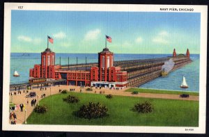 Illinois CHICAGO Navy Pier Largest Commercial and Pleasure Pier in World - Linen