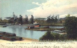 Minnesota Dock at Lake Front, Ashtabula Harbor,O,USA Steamer Ship 1906 very l...