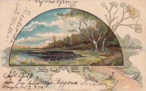 LP27  Art Nouveau,  Somer, postcard