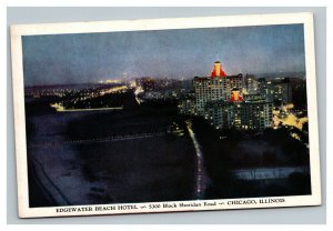 Vintage 1940's Advertising Postcard Edgewater Beach Hotel Chicago Illinois