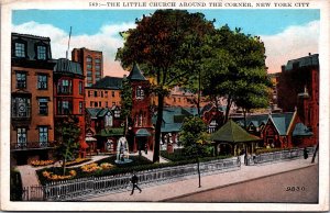 USA New York City The Little Church Around The Corner NY Vintage Postcard C006