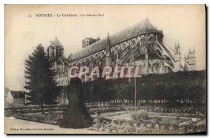 Old Postcard Bourges La Cathedrale view South Side