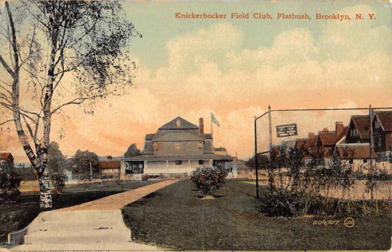 Brooklyn New York Flatbush Knickerbocker Field Club Antique Postcard K97245