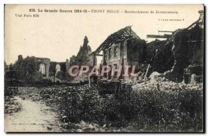 Old Postcard The Great War Front Belgian Bombardment Of Zuydscoote