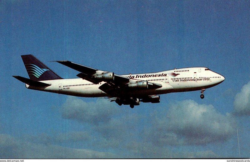 Garuda Indonesian Airways Boeing 747-2U3B At Zurich Switzerland