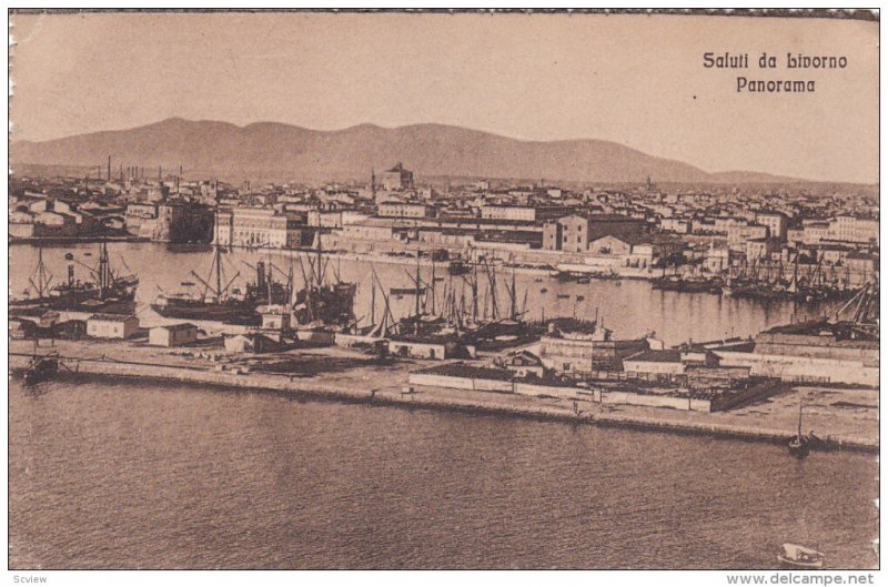 Saluti da LIVORNO, Panorama, Toscana, Italy, 00-10s