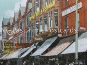 Essex SOUTHEND ON SEA High Street shows WAXWORK EXHIBITION & HOTEL Old Postcard
