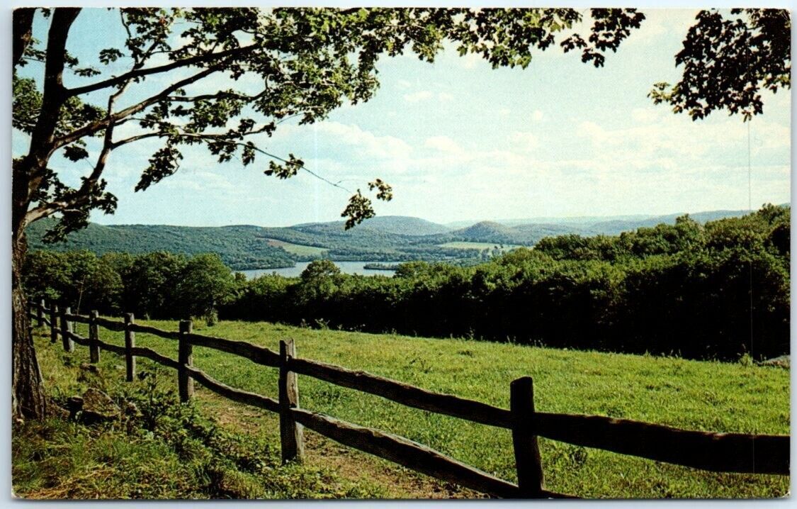 Postcard View of Lake Waramaug from Lost Acre Farm, Connecticut, USA