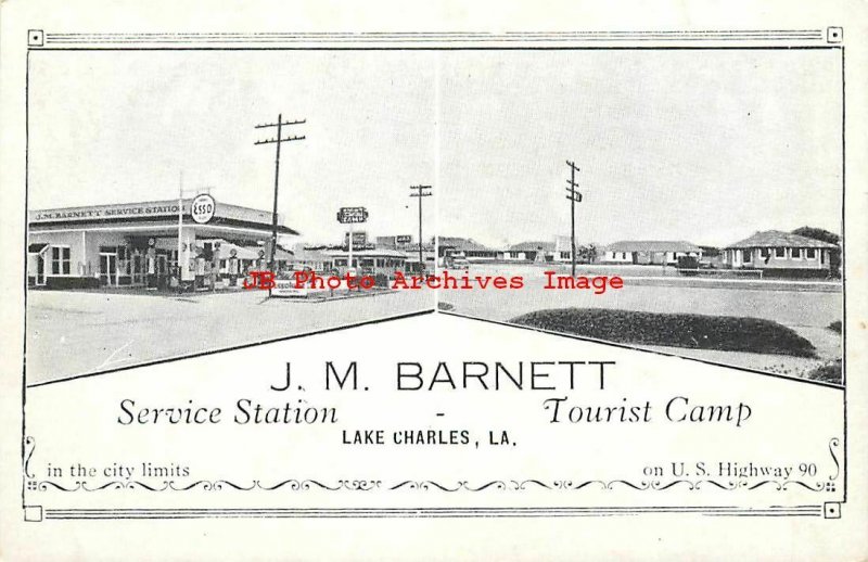 LA, Lake Charles, Louisiana, J.M. Barnett Esso Gas Station & Tourist Camp