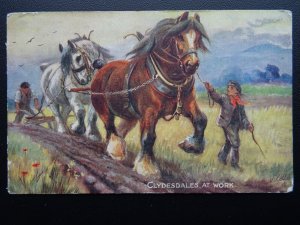 Clydesdale CLYDESDALES AT WORK - N. Drummond c1926 Postcard by Raphael Tuck 3109