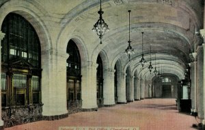 Circa 195-10 Inside View U.S. Post Office, Cleveland, Ohio Vintage Postcard P11