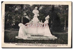 Old Postcard Poitiers Monument Count of Blossac Labourdonnaye Intendant of th...