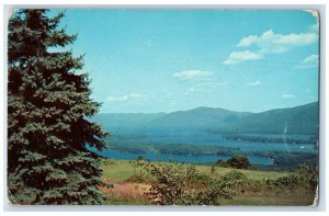 1957 View Of Lake George French Mountain Glens Falls New York NY Posted Postcard