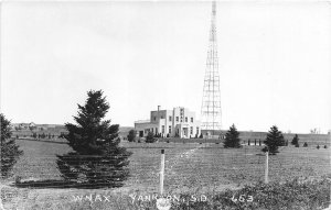 H10/ Yankton South Dakota Postcard RPPC c40s WNAX Radio Station Office