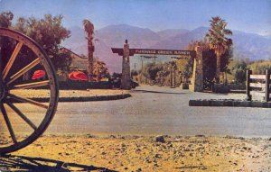 Death Valley California Furnace Creek Ranch Entrance Vintage Postcard AA45055