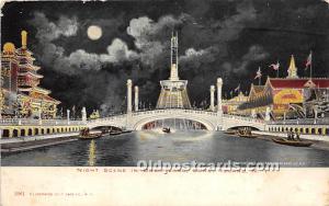 Night Scene in Dreamland Coney Island, NY, USA Amusement Park 1906 