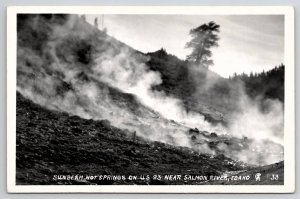 Idaho RPPC Sunbeam Hot Springs On US 93 Near Salmon River ID Postcard V21