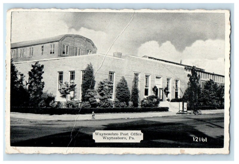 Waynesboro Post Office Building Pennsylvania PA Unposted Vintage Postcard 