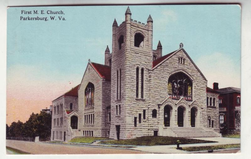 P199 JLs 1913 postcard 1st m. e. church parkersburg w. va.